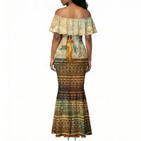 Daughters Of Isis Mermaid Dress Eye Of Horus Ancient Egyptian Goddess - Vintage Parchment Art