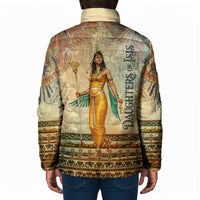 Daughters Of Isis Padded Jacket Eye Of Horus Ancient Egyptian Goddess - Vintage Parchment Art