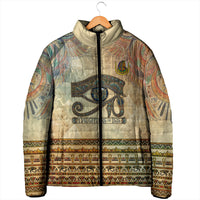 Daughters Of Isis Padded Jacket Eye Of Horus Ancient Egyptian Goddess - Vintage Parchment Art