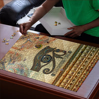 Daughters Of Isis Puzzle Eye Of Horus Ancient Egyptian Goddess - Vintage Parchment Art