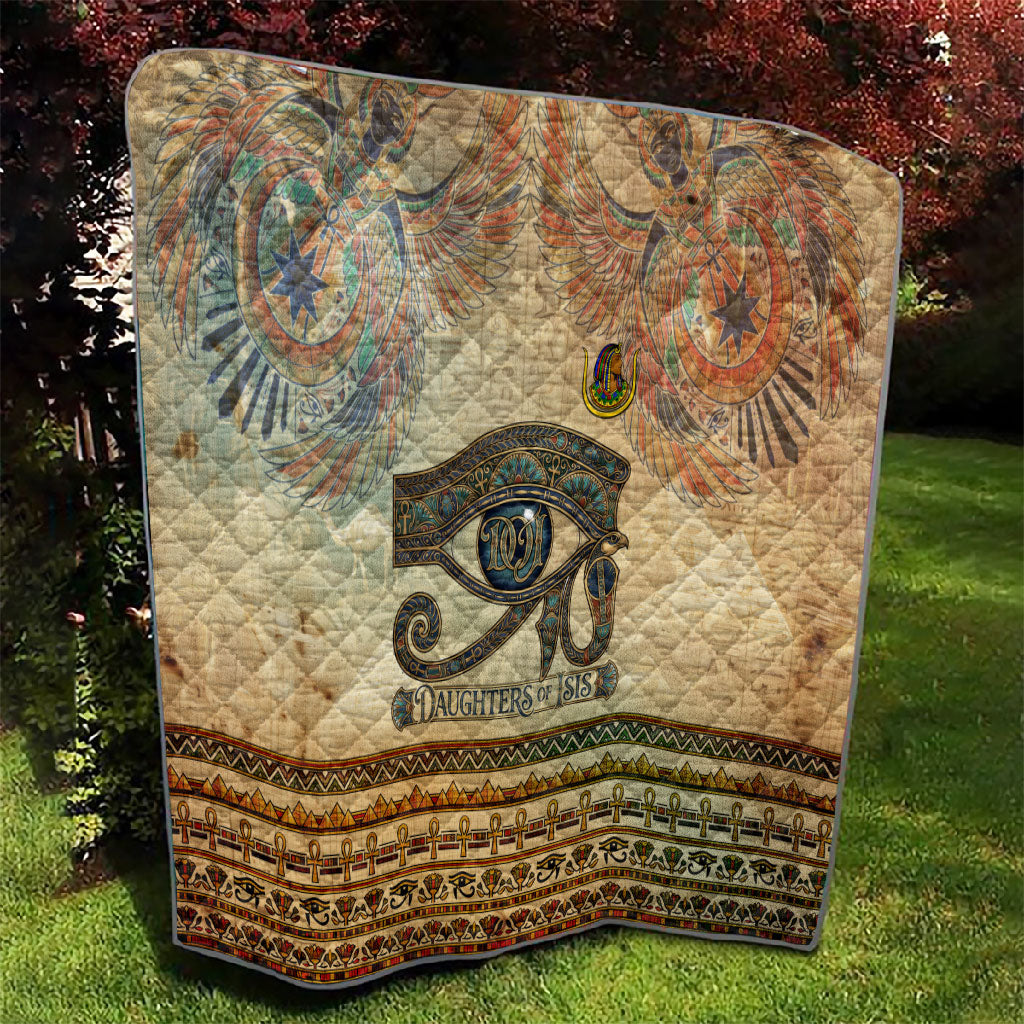 Daughters Of Isis Quilt Eye Of Horus Ancient Egyptian Goddess - Vintage Parchment Art