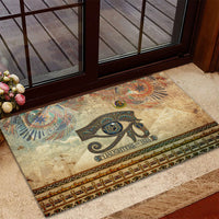 Daughters Of Isis Rubber Doormat Eye Of Horus Ancient Egyptian Goddess - Vintage Parchment Art