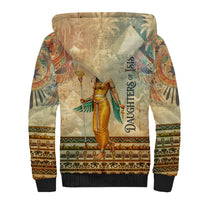 Daughters Of Isis Sherpa Hoodie Eye Of Horus Ancient Egyptian Goddess - Vintage Parchment Art