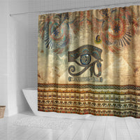 Daughters Of Isis Shower Curtain Eye Of Horus Ancient Egyptian Goddess - Vintage Parchment Art