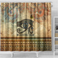 Daughters Of Isis Shower Curtain Eye Of Horus Ancient Egyptian Goddess - Vintage Parchment Art