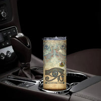 Daughters Of Isis Skinny Tumbler Eye Of Horus Ancient Egyptian Goddess - Vintage Parchment Art