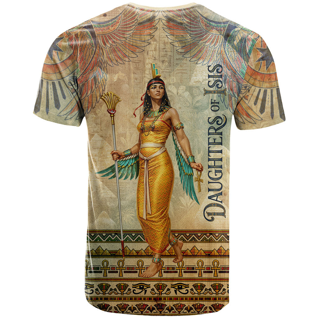 Daughters Of Isis T shirt Eye Of Horus Ancient Egyptian Goddess - Vintage Parchment Art