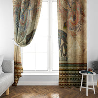 Daughters Of Isis Window Curtain Eye Of Horus Ancient Egyptian Goddess - Vintage Parchment Art