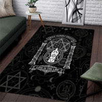 Ordo Templi Orientis Occult Symbolism Area Rug Esoteric Alchemy Sacred Geometry Black