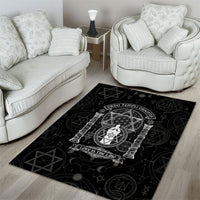 Ordo Templi Orientis Occult Symbolism Area Rug Esoteric Alchemy Sacred Geometry Black