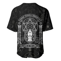 Ordo Templi Orientis Occult Symbolism Baseball Jersey Esoteric Alchemy Sacred Geometry Black