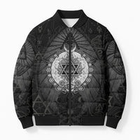 Ordo Templi Orientis Occult Symbolism Bomber Puffer Jacket Esoteric Alchemy Sacred Geometry Black