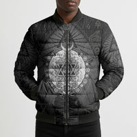 Ordo Templi Orientis Occult Symbolism Bomber Puffer Jacket Esoteric Alchemy Sacred Geometry Black