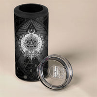 Ordo Templi Orientis Occult Symbolism 4 in 1 Can Cooler Tumbler Esoteric Alchemy Sacred Geometry Black