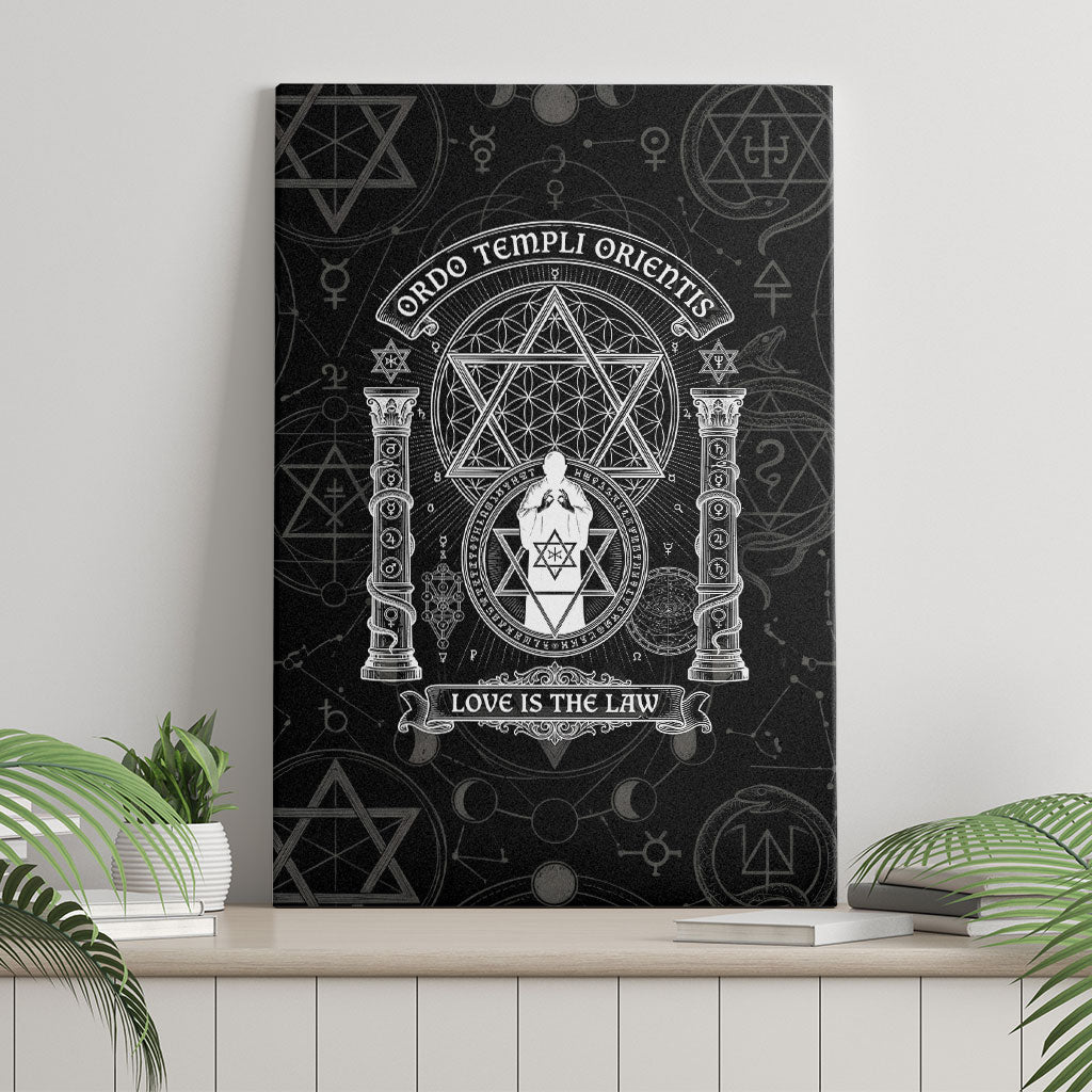 Ordo Templi Orientis Occult Symbolism Canvas Wall Art Esoteric Alchemy Sacred Geometry Black