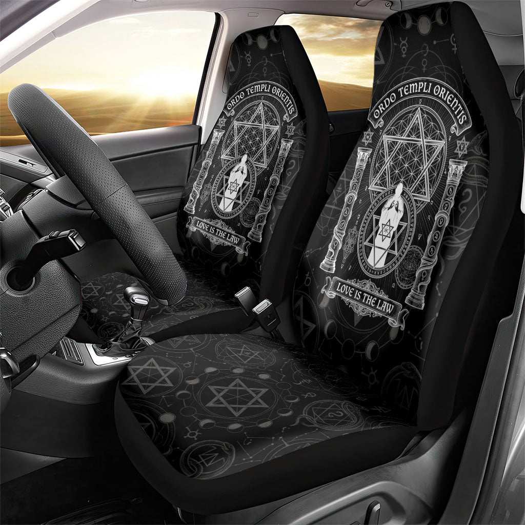 Ordo Templi Orientis Occult Symbolism Car Seat Cover Esoteric Alchemy Sacred Geometry Black