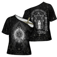 Ordo Templi Orientis Occult Symbolism Cross Shoulder Shirt Esoteric Alchemy Sacred Geometry Black