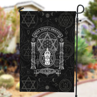 Ordo Templi Orientis Occult Symbolism Garden Flag Esoteric Alchemy Sacred Geometry Black