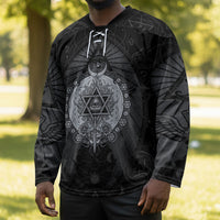 Ordo Templi Orientis Occult Symbolism Hockey Jersey Esoteric Alchemy Sacred Geometry Black