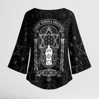 Ordo Templi Orientis Occult Symbolism Kimono Sleeve Blouse Esoteric Alchemy Sacred Geometry Black
