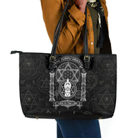 Ordo Templi Orientis Occult Symbolism Leather Tote Bag Esoteric Alchemy Sacred Geometry Black