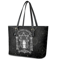 Ordo Templi Orientis Occult Symbolism Leather Tote Bag Esoteric Alchemy Sacred Geometry Black