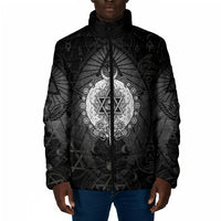 Ordo Templi Orientis Occult Symbolism Padded Jacket Esoteric Alchemy Sacred Geometry Black
