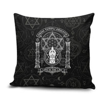Ordo Templi Orientis Occult Symbolism Pillow Cover Esoteric Alchemy Sacred Geometry Black