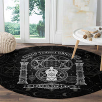 Ordo Templi Orientis Occult Symbolism Round Carpet Esoteric Alchemy Sacred Geometry Black