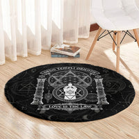 Ordo Templi Orientis Occult Symbolism Round Carpet Esoteric Alchemy Sacred Geometry Black