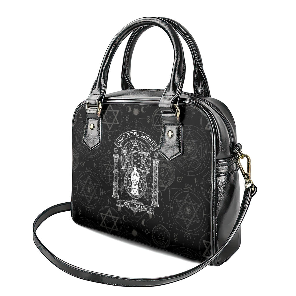 Ordo Templi Orientis Occult Symbolism Shoulder Handbag Esoteric Alchemy Sacred Geometry Black