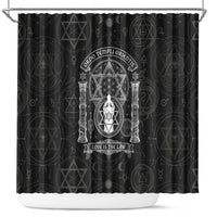Ordo Templi Orientis Occult Symbolism Shower Curtain Esoteric Alchemy Sacred Geometry Black