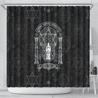 Ordo Templi Orientis Occult Symbolism Shower Curtain Esoteric Alchemy Sacred Geometry Black