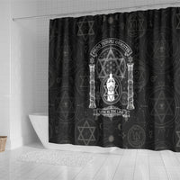 Ordo Templi Orientis Occult Symbolism Shower Curtain Esoteric Alchemy Sacred Geometry Black