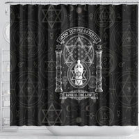 Ordo Templi Orientis Occult Symbolism Shower Curtain Esoteric Alchemy Sacred Geometry Black