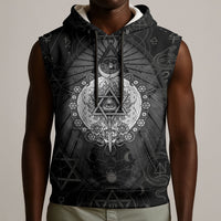 Ordo Templi Orientis Occult Symbolism Sleeveless Hoodie Esoteric Alchemy Sacred Geometry Black