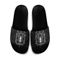 Ordo Templi Orientis Occult Symbolism Slide Sandals Esoteric Alchemy Sacred Geometry Black