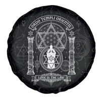Ordo Templi Orientis Occult Symbolism Spare Tire Cover Esoteric Alchemy Sacred Geometry Black