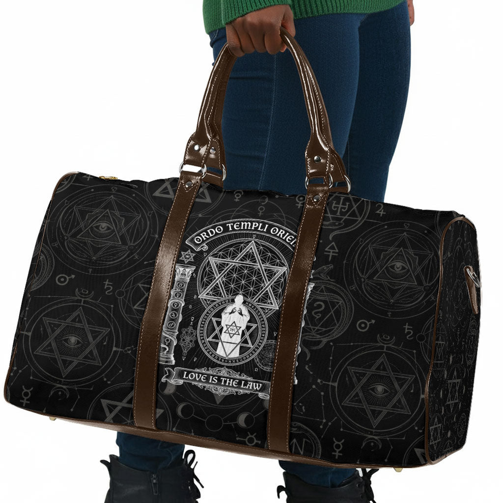 Ordo Templi Orientis Occult Symbolism Travel Bag Esoteric Alchemy Sacred Geometry Black