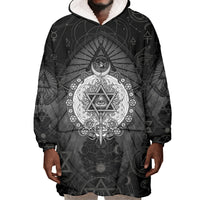 Ordo Templi Orientis Occult Symbolism Wearable Blanket Hoodie Esoteric Alchemy Sacred Geometry Black