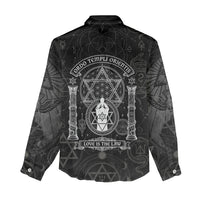 Ordo Templi Orientis Occult Symbolism Women Casual Shirt Esoteric Alchemy Sacred Geometry Black