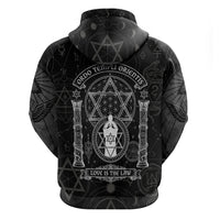 Ordo Templi Orientis Occult Symbolism Zip Hoodie Esoteric Alchemy Sacred Geometry Black