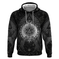 Ordo Templi Orientis Occult Symbolism Zip Hoodie Esoteric Alchemy Sacred Geometry Black