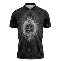 Ordo Templi Orientis Occult Symbolism Zipper Polo Shirt Esoteric Alchemy Sacred Geometry Black