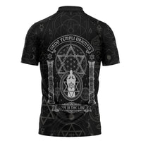 Ordo Templi Orientis Occult Symbolism Zipper Polo Shirt Esoteric Alchemy Sacred Geometry Black