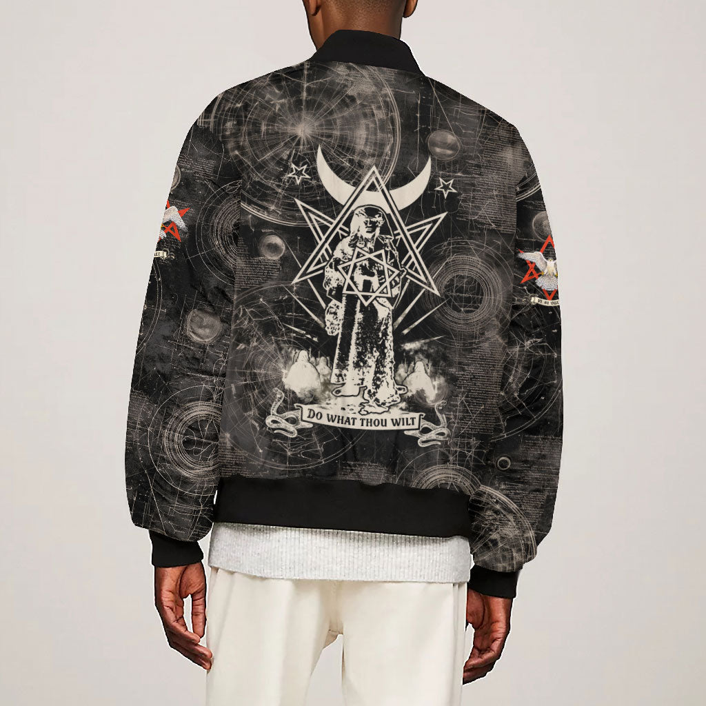 Ordo Templi Orientis Thelema Bomber Jacket Do What Thou Wilt Mystic Serpent