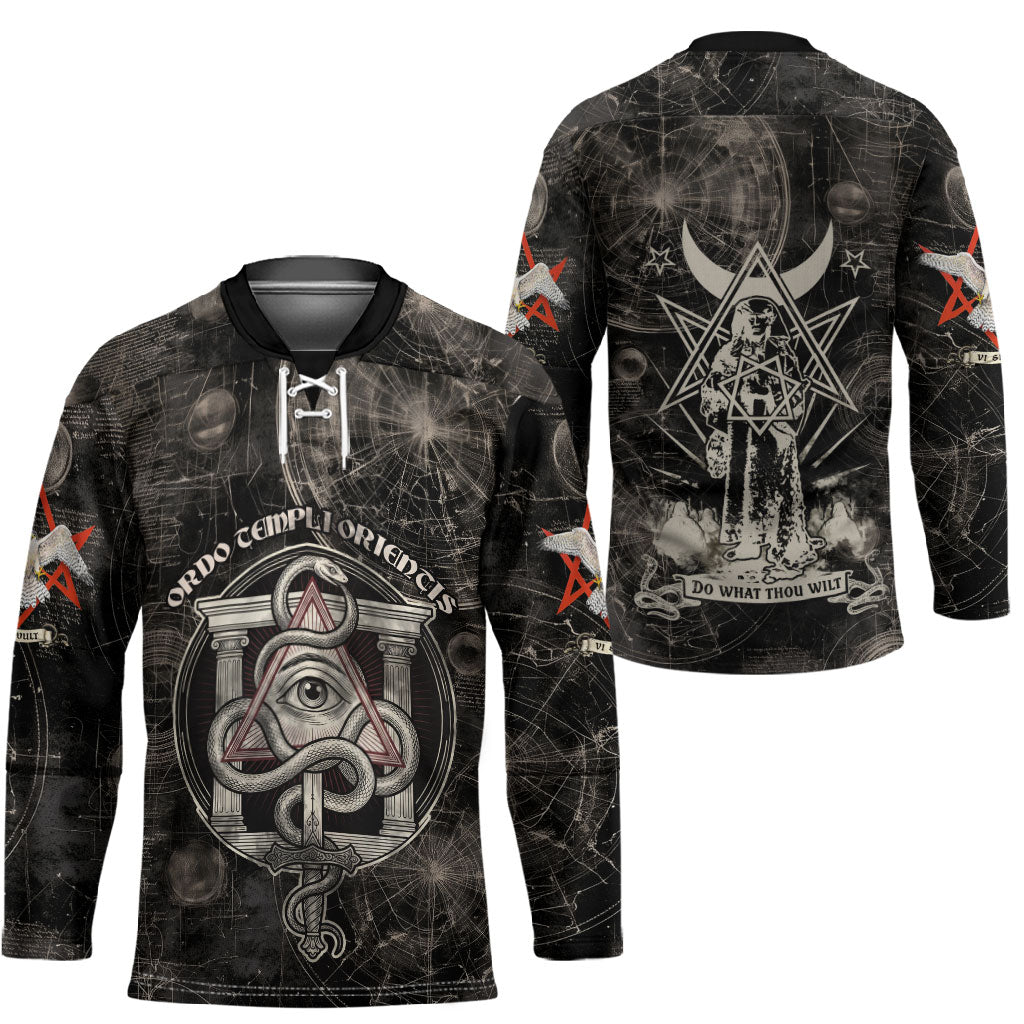 Ordo Templi Orientis Thelema Hockey Jersey Do What Thou Wilt Mystic Serpent