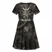 Ordo Templi Orientis Thelema Kid Short Sleeve Dress Do What Thou Wilt Mystic Serpent