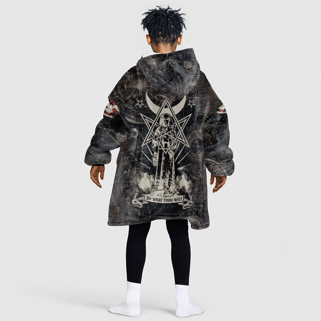 Ordo Templi Orientis Thelema Kid Wearable Blanket Hoodie Do What Thou Wilt Mystic Serpent