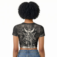 Ordo Templi Orientis Thelema Raglan Cropped T shirt Do What Thou Wilt Mystic Serpent